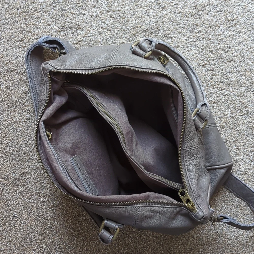 Liebskind Berlin Double Esther Gray Leather Satchel Bag